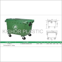 1100 Ltrs Plastic Dustbins By KISHOR PLASTIC