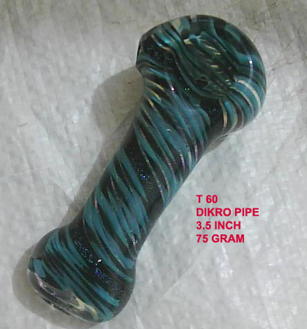 Dikro Pipe - Glass, 3.5 Inch, Teal | Durable, Elegant Design, Easy to Clean, Portable, Smooth Smoking
