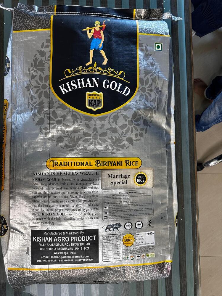 Kishan King Gobindobhog Rice 50Kg - Color: White