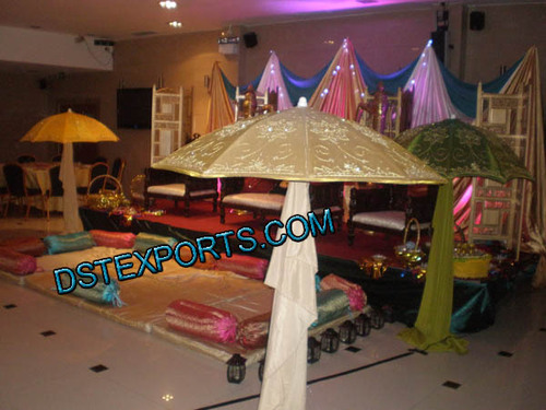 Wedding Stage Embroidered Umbrellas