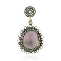 Diamond Gemstone Victorian Pendant