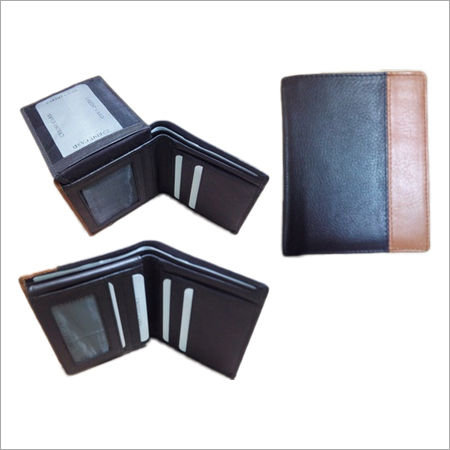 Black Genuine Brown Leather Wallet