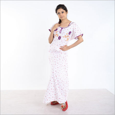 Pure cotton Embodiery Nighty