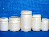 Container - Plastic Material, Round Shape | Screw Cap Sealing for Industrial Pharmaceutical Use