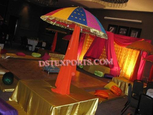 Wedding Multicolour Umbrellas - Polyester Steel 10ft Height, 8ft Diameter | Durable Large Multicolor Parasol
