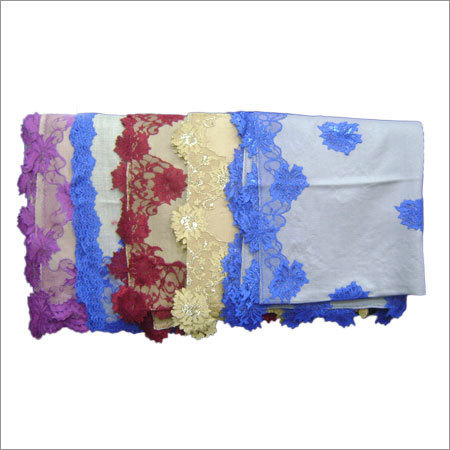 Fine Wool Indonesian Lace - 100% Fine Wool, 100x200 cms, Multicolor | Soft Wool, Intricate Lace, Cutwork, Elegant Design, Warm Comfort