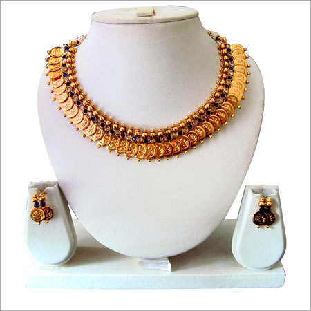Godess Laxmi Blue Necklace Set 58