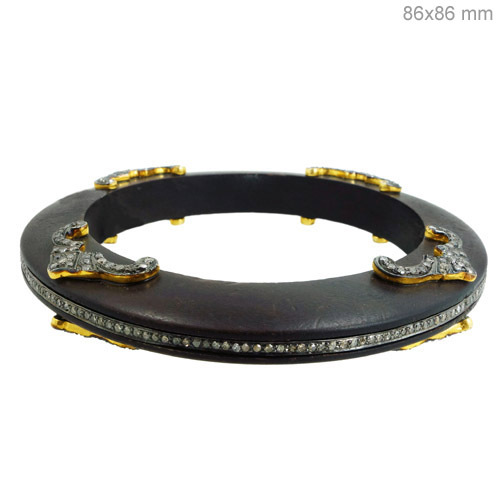 Sterling Silver Diamond Bangle