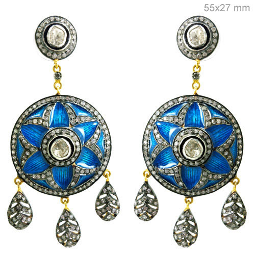 14k Gold Diamond Earrings 