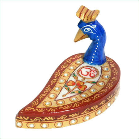 Marble Peacock Roli Tikka Holder