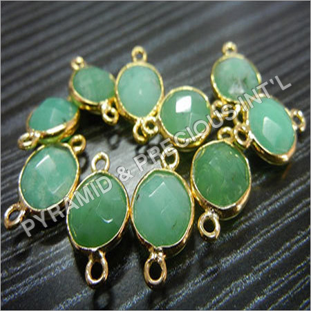15 टुकड़ा Lot Of Chrysoprase Gemstone Connectors