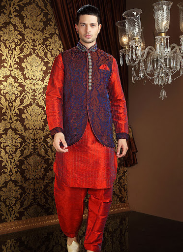 Art Silk Jacket Style Kurta
