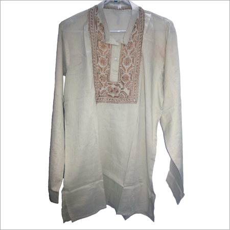 Mens Embroidered Short Kurta