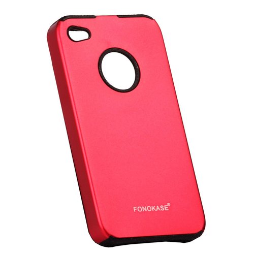 Fonokase Chrome Case for iPhone 4 (Red)