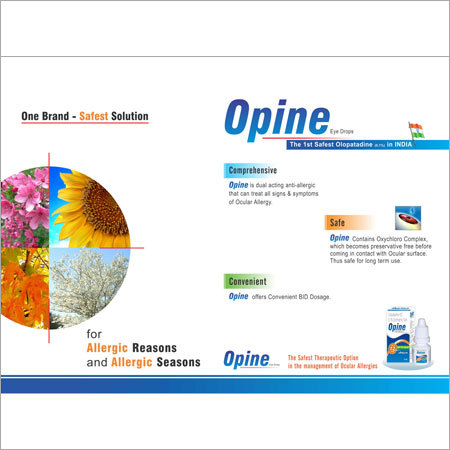 Opine Eye Drops - Blue, 10ml, Sterile | Effective, Non-Allergic, Pure Formula, Infection Relief