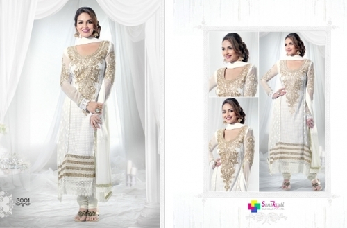 Fancy kranchi work on Anarkali Partywear Dresses