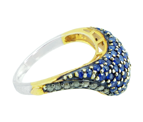 Blue Sapphire Diamond Ring