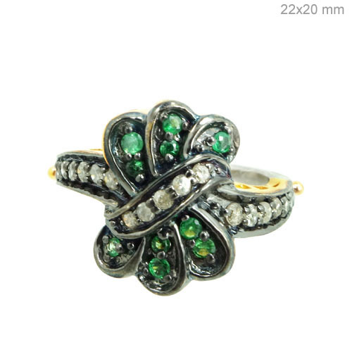 Tsavorite Diamond Gold Ring Jewelry