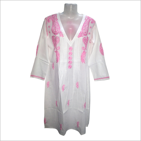 Embroidered Chikan Kurtis