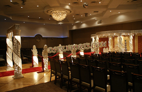 Wedding Fiber Crystal Mandap Full Set