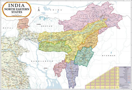 North East India Political Map