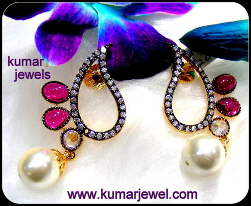 Pink and Pearl earring