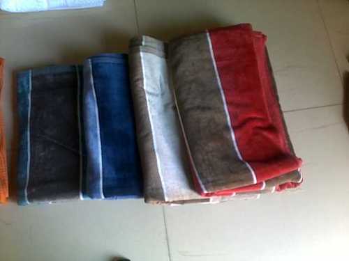 Beach Towel - Cotton, 70x140 cm, Red | Soft, Absorbent, Durable, Lightweight, Quick-Drying, Striped
