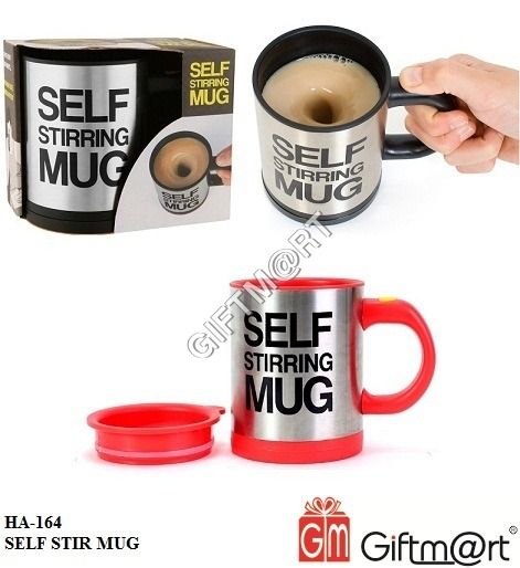 Black And Red Self Stirring Mug