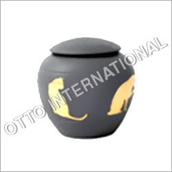 Shale Silhouette Brass Cremation Urn