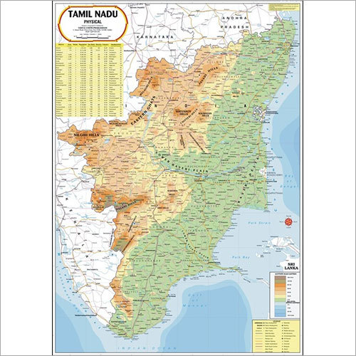 Tamil Nadu Physical Map