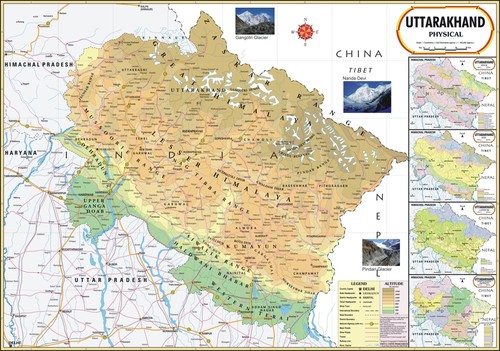 Uttarakhand Physical Map