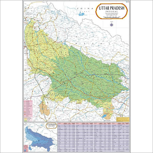 Uttar Pradesh Physical Map