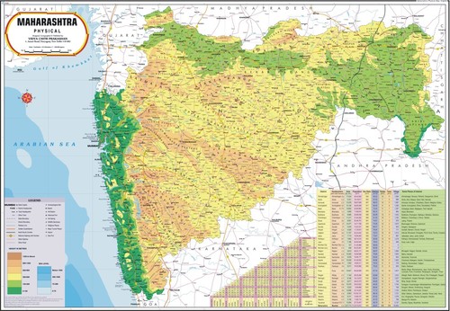Maharashtra Physical Map