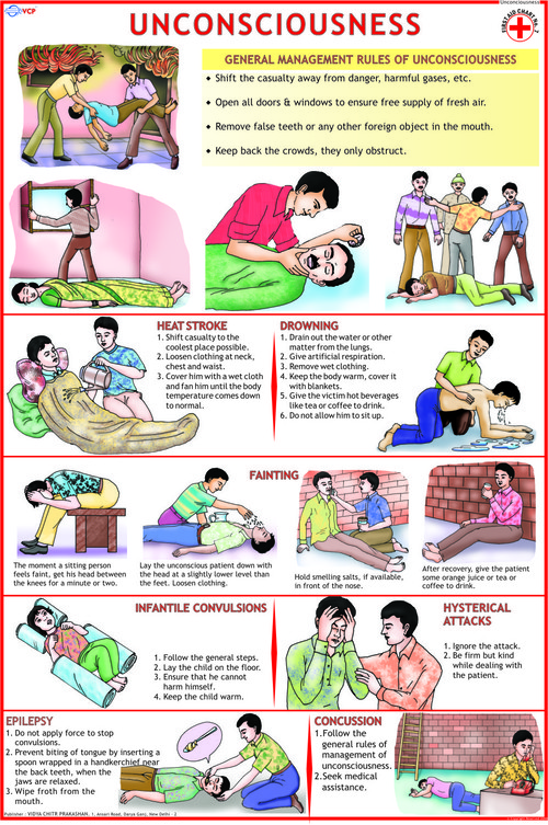 Management Rules Of Unconsciousness Chart Dimensions: 70 X 100  Centimeter (Cm)