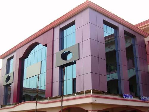 Building ACP Cladding - ACP Wall Cladding , Structural Glazing Solution for Industrial Applications at M/s Vetri Vinayaga College