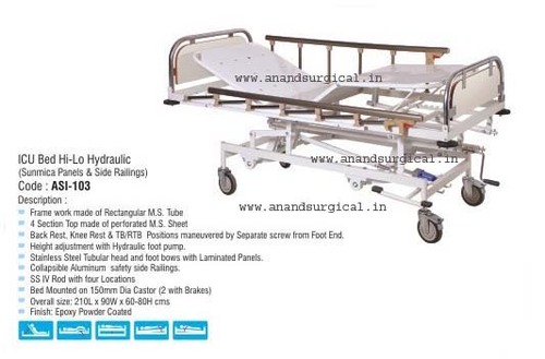 ICU Bed Hi-Lo Hydraulic