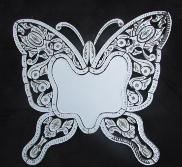 Butterfly - Metal, 12x10 Inches, Silver | Elegant Design, Durable, Easy Installation, Intricate Detail