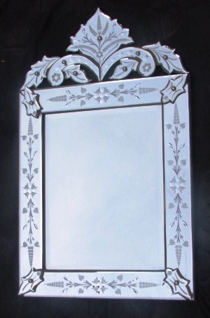 0643 - Glass Metal 24x18 Inches Silver | Ornate Frame, Clear Reflection, Durable