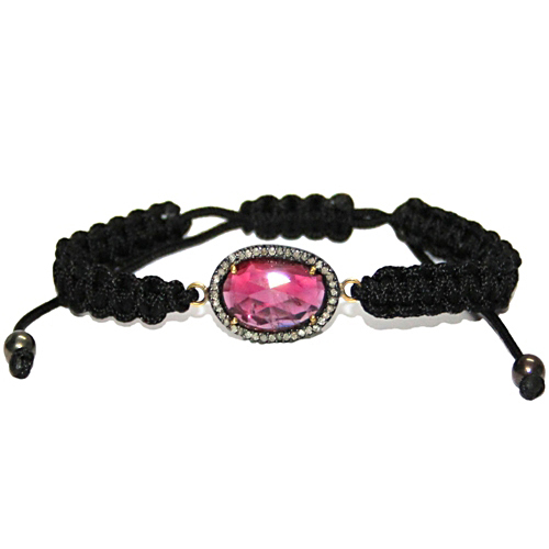 Gold Diamond Rubelite Bracelet