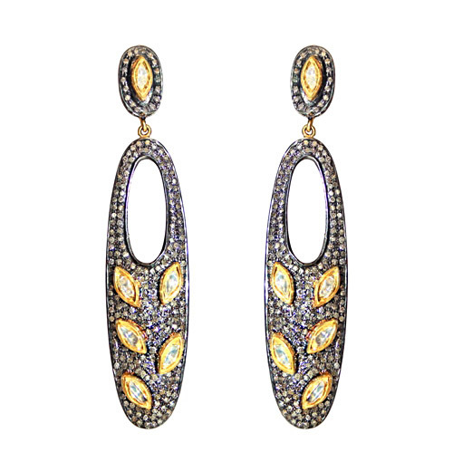 Diamond Gold Earrings Jewelry