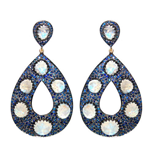 Moonstone Gold Earrings Jewelry