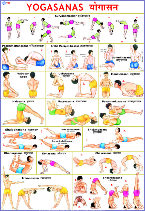 Large Yogasana Chart