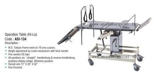 O.T. Tables & Delivery Tables