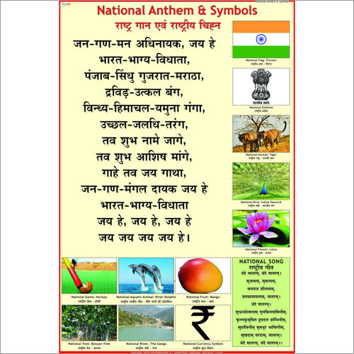 National Anthem Chart Dimensions: 70 X 100 Centimeter (Cm)