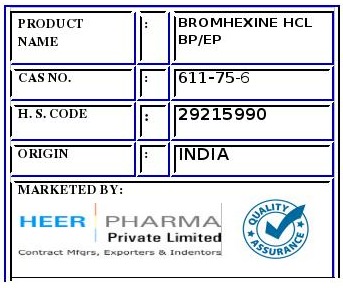 Bromhexine Hcl Bromhexine Hcl