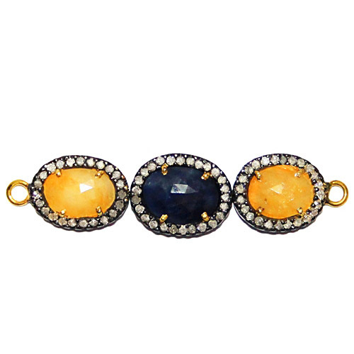 Multi Sapphire Diamond Gold Finding