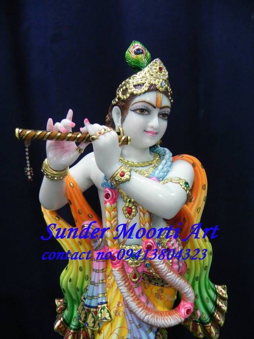 Marble Kishan Bhagwan Statue