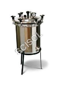 Laboratory Autoclave - Stainless Steel, 300x300/300x375mm, 20 Psi Pressure Gauge | Efficient, Durable, Reliable, Spring Loaded Safety Valve, Tripod Stand