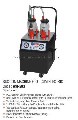 Suction Machine Foot Cum Electric
