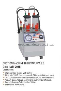 Suction Machine High Vacuum S.S.
